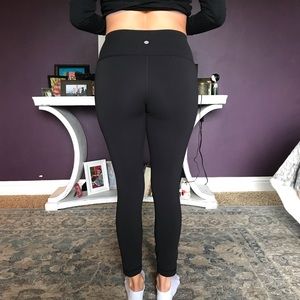 Lululemon black leggings size 8 full length